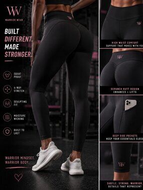 🔥 Warrior Wear “Relentless” Leggings – (WW Logo)
